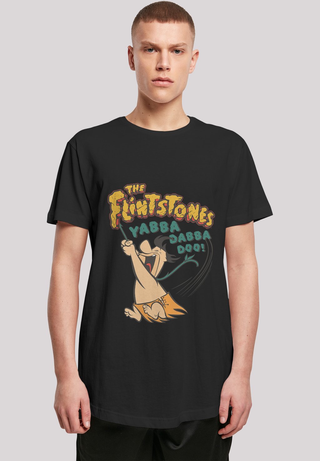 

Футболка с принтом DIE FAMILIE FEUERSTEIN FRED YABBA DABBA DOO F4NT4STIC, черный