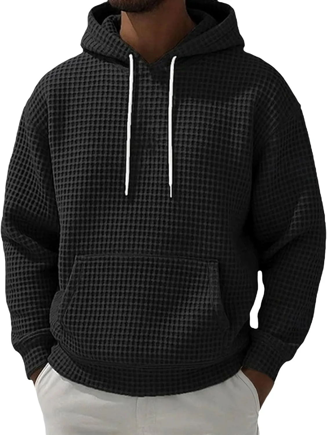 

Мужской худи с капюшоном на молнии Big and Tall, легкий, с кулиской