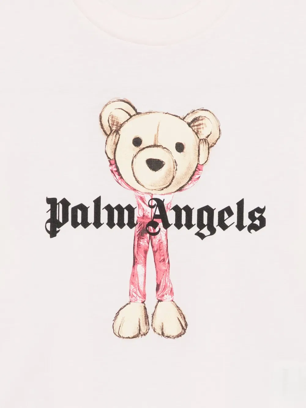 Футболка с медвежьим принтом Palm Angels Kids, розовый — фото 3