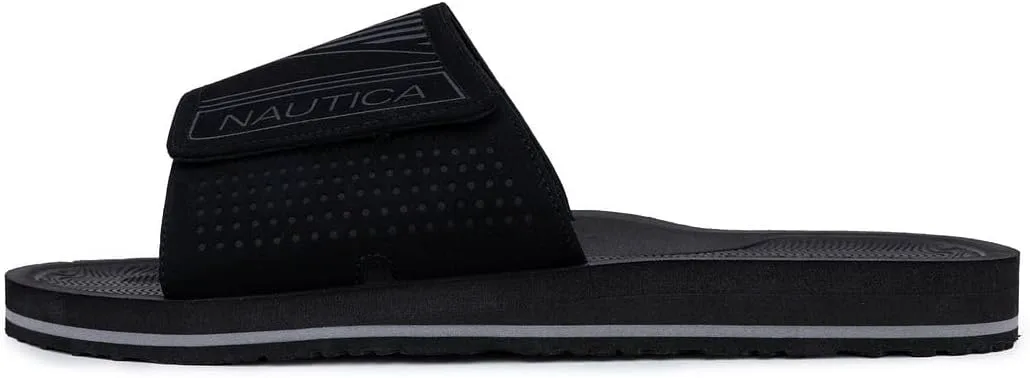 Nautica Men's Athletic Slide Сандалии, черный — фото 2