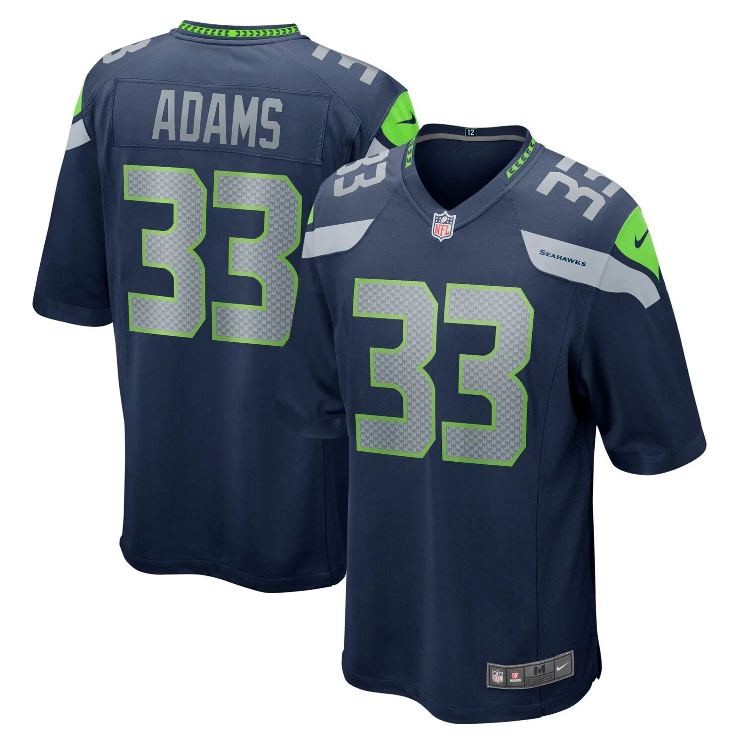 

Мужская футболка команды Jamal Adams College Navy Seattle Seahawks Game Team Nike