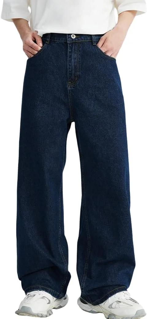 

Джинсы baggy loose fit с полуэластичной талией Yulugeman