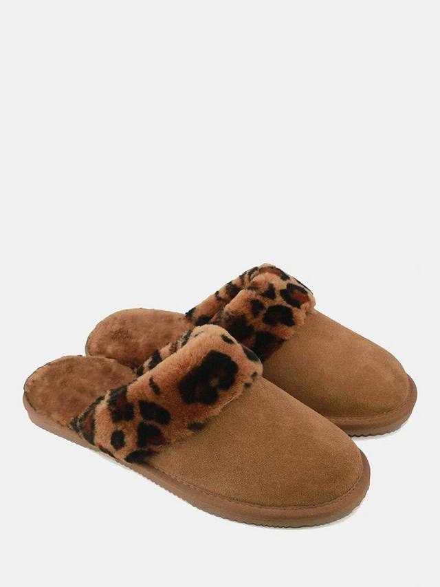 Тапочки из овчины British Boxers, цвет Bracken Leopard