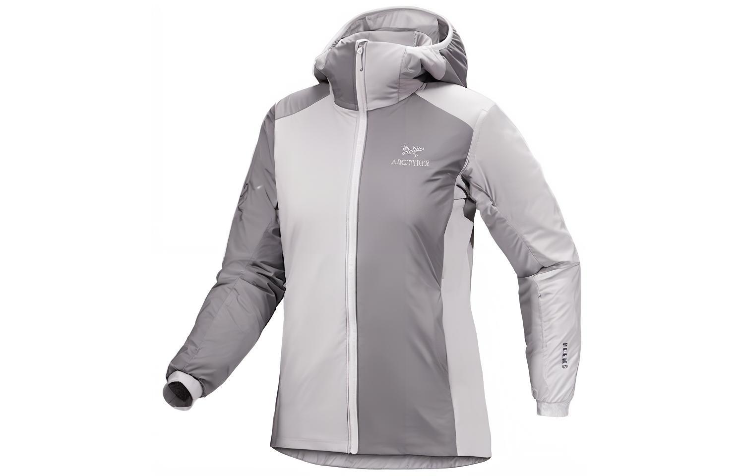 Arcteryx Куртка Arc'teryx X Beams женская Atom с капюшоном спокойная, Gray White — фото 3