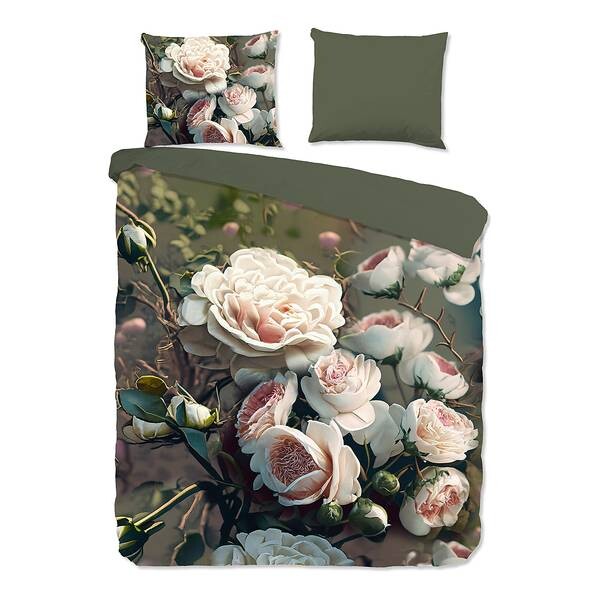 

Постельное белье Pure White Roses, 240x2x240 см цвет olive green