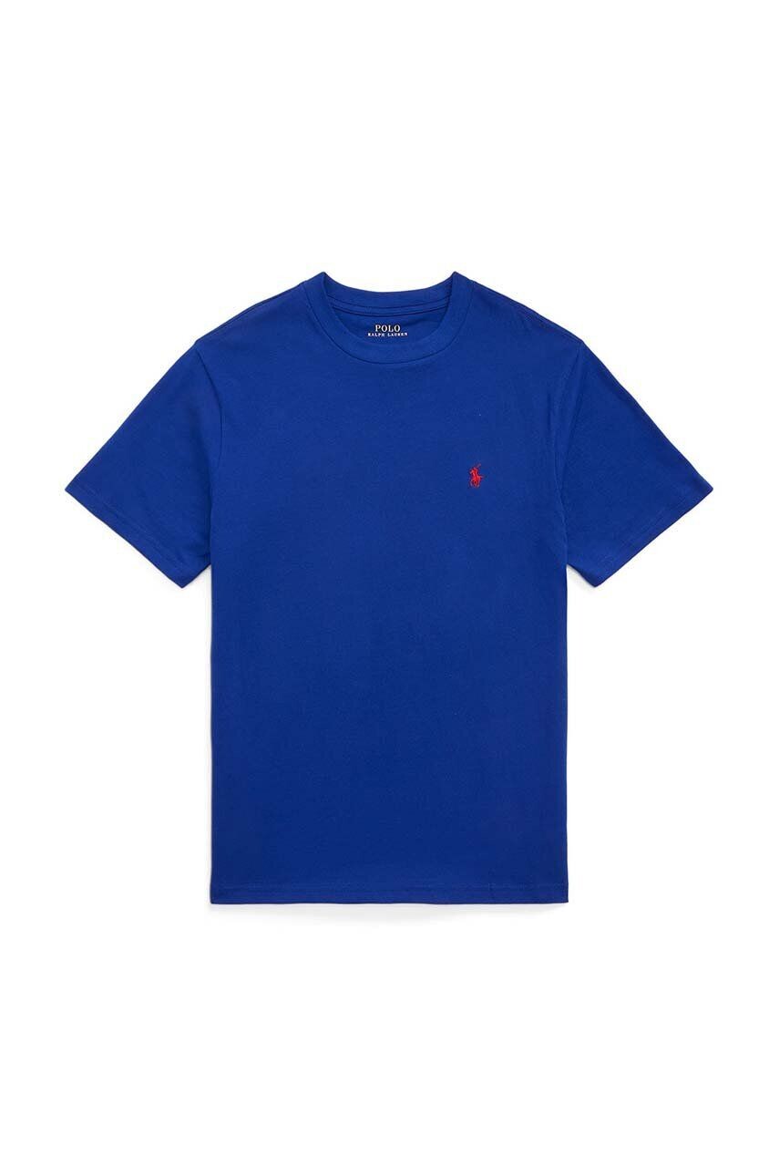 

Детская хлопковая футболка Polo Ralph Lauren, темно-синий