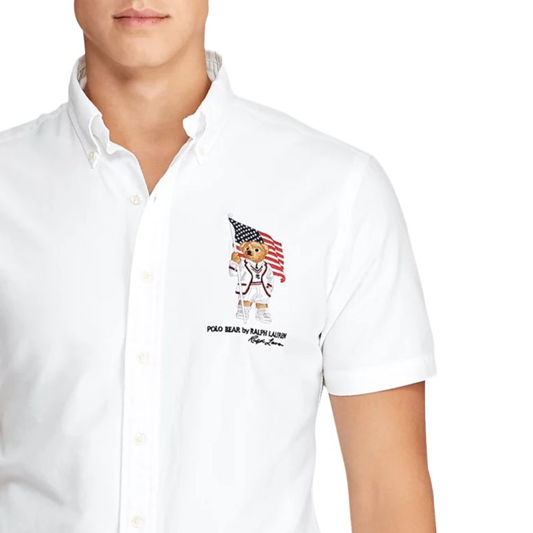 Рубашка SS25 мужская Polo Ralph Lauren, белый — фото 4