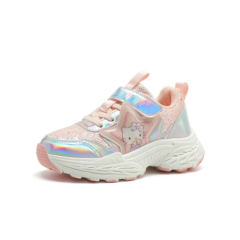 Кроссовки Hello Kitty Rebound Height Increasing Abrasion Resistant Lightweight Cushioning Breathable Low top Sanrio, Iridescent Pink — фото 3