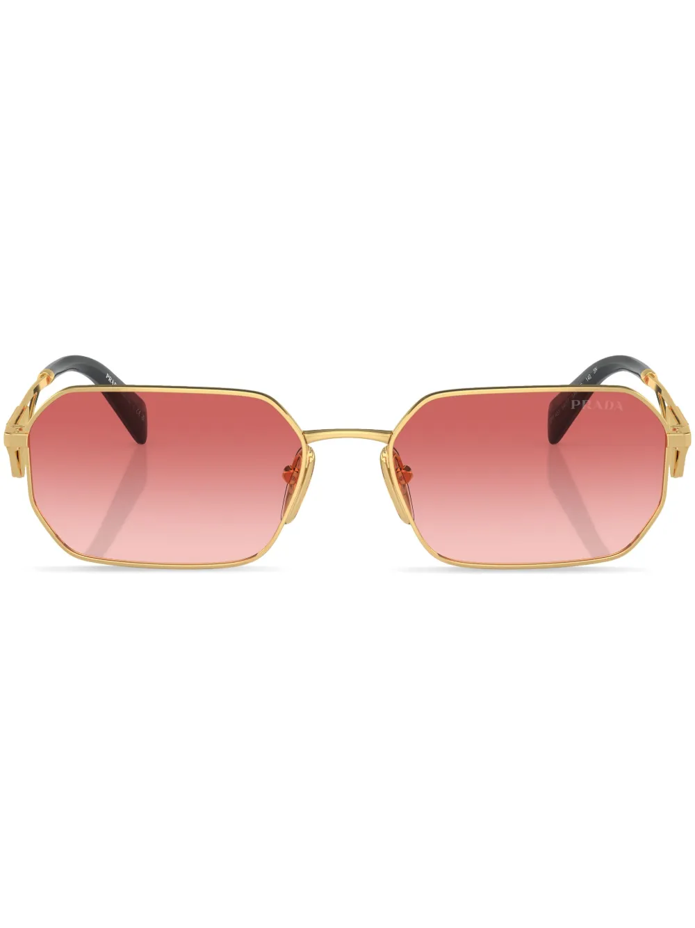 

Солнцезащитные очки в прямоугольной оправе Prada Eyewear, золотой
