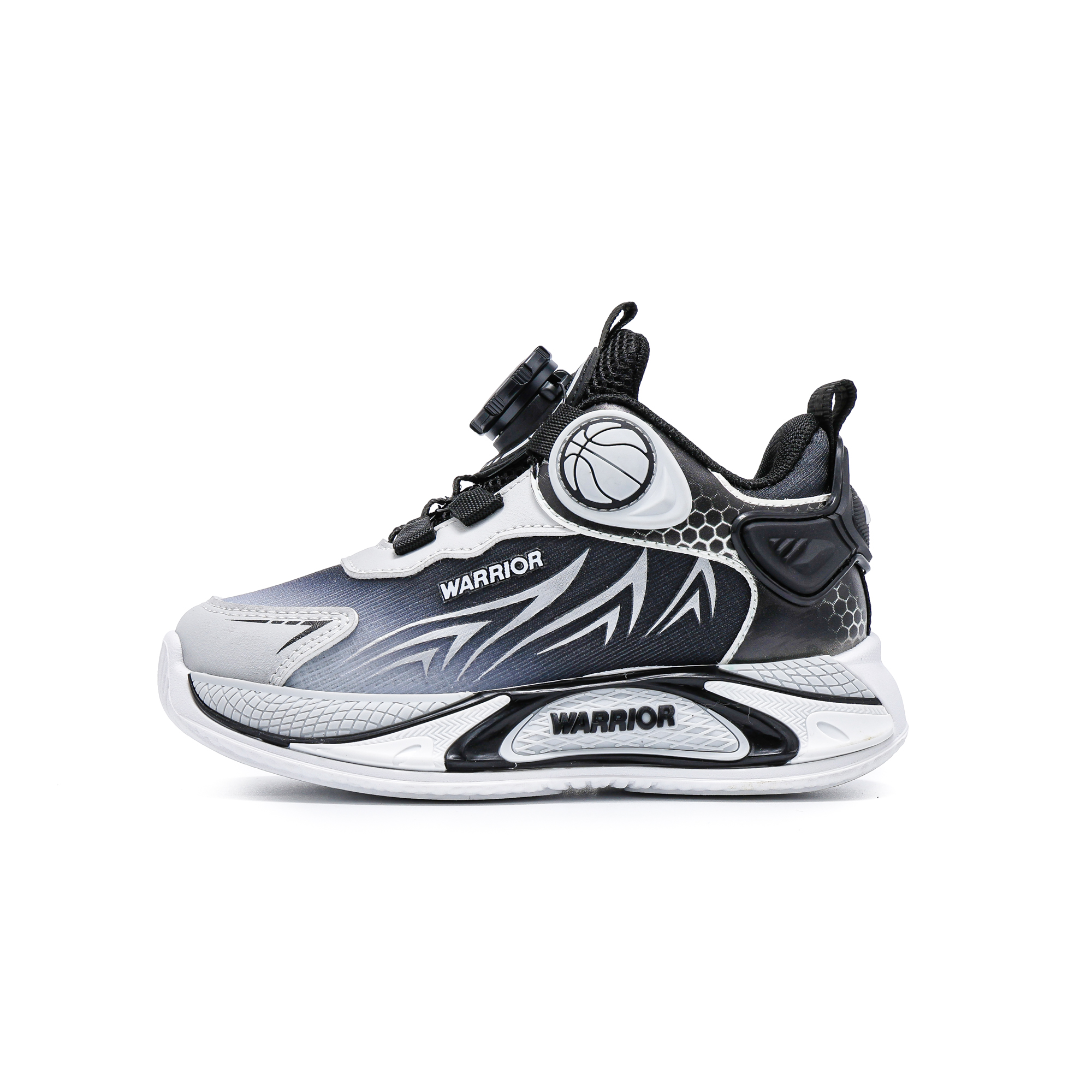 

Нескользящие и дышащие низкие кроссовки для детей WARRIOR, черный/серый