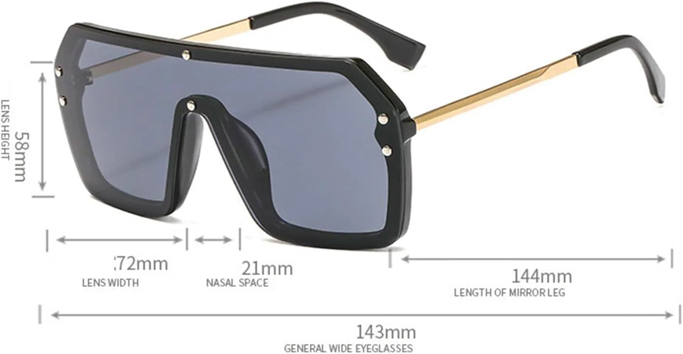 

Квадратные солнцезащитные очки без оправы большого размера для женщин и мужчин, с плоской верхней частью, модные солнцезащитные очки без оправы UV400 helena, C5