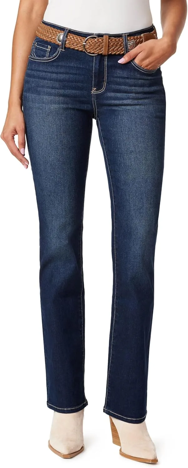 

Джинсы WallFlower Legendary Slim Bootcut Mid-Rise с поясом