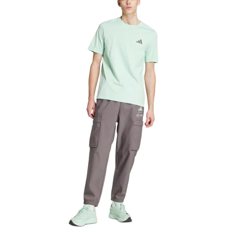 Футболка Mercedes Amg Petronas Formula Team Premium Woven Graphic Adidas, Frost Green/Gray Stratum — фото 4