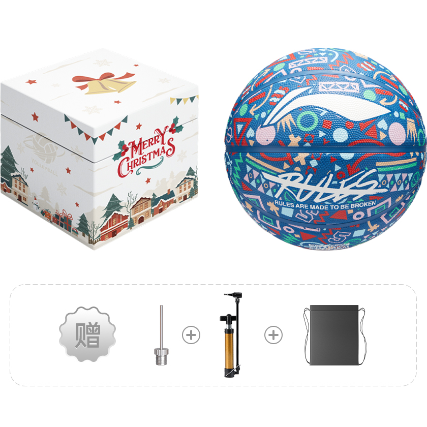 

LINING Китайский резиновый баскетбольный мяч blue graffiti размер 7 тренировочный для детей