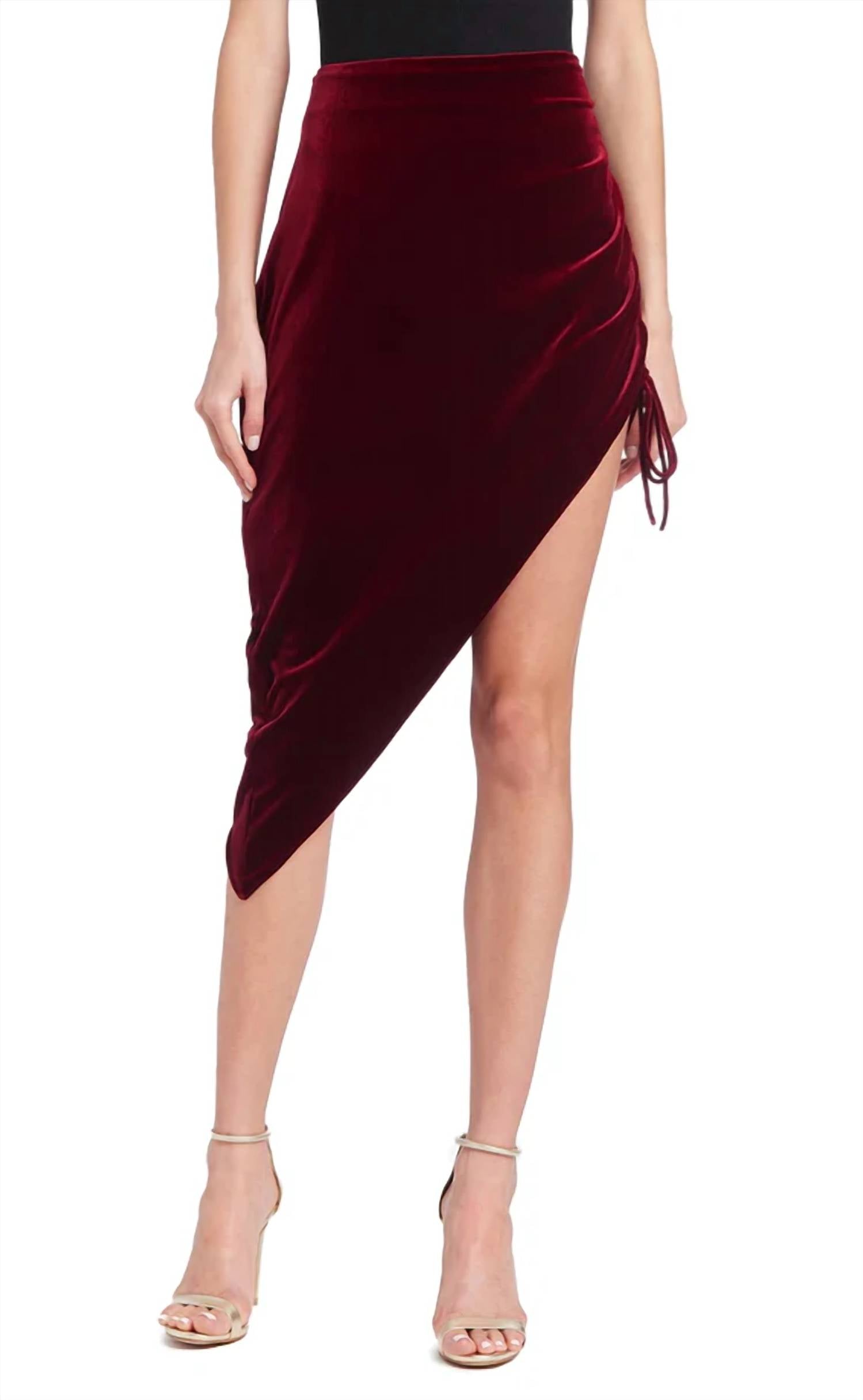 

Юбка Aviette в винном цвете Amanda Uprichard, цвет wine