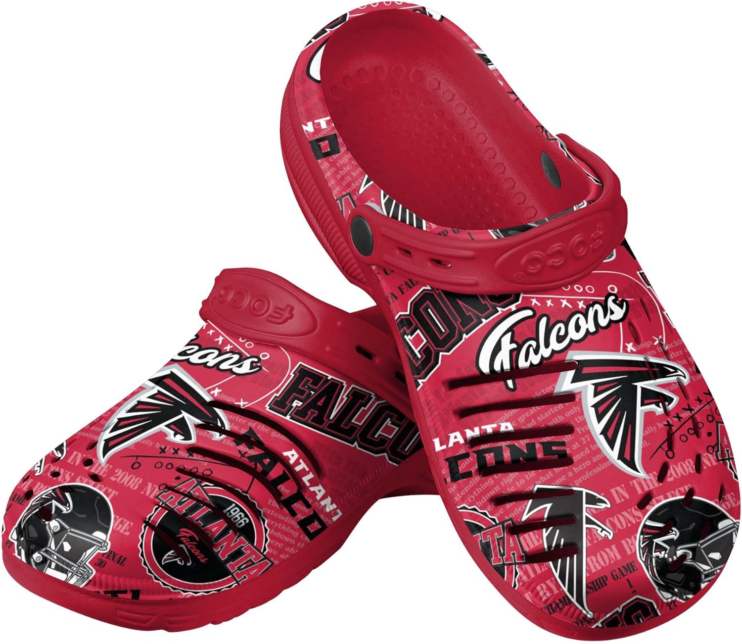 

Сабо с ремешком FOCO Arizona Cardinals NFL для мужчин с историческим принтом, Atlanta Falcons Historic Print With Strap
