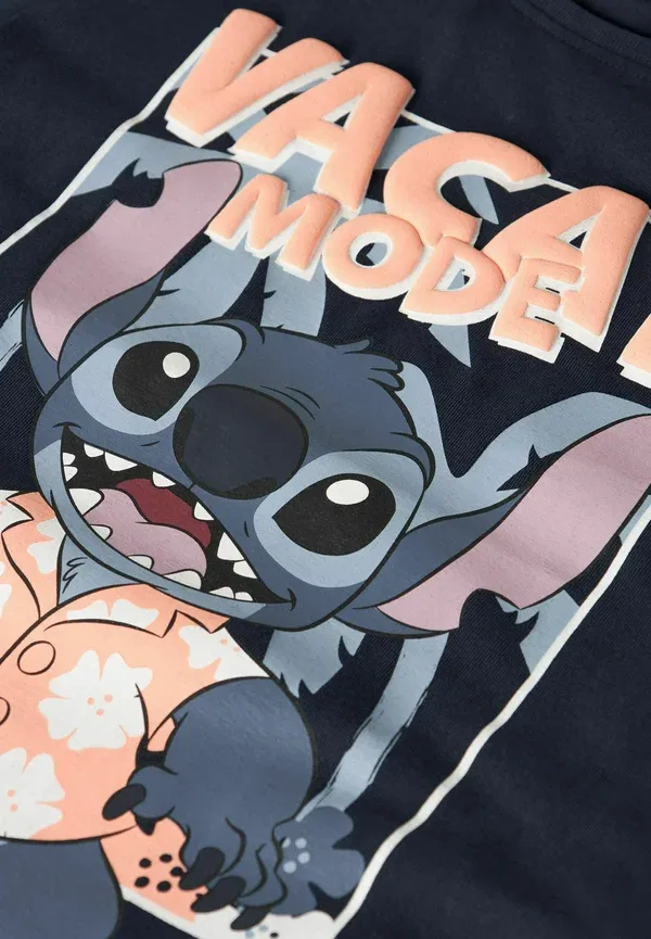 Футболка Name It stitch print t-shirt, цвет темно-синий — фото 3