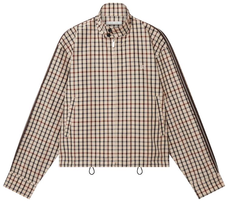 

Куртка Wales Bonner Check Print Path Harrington Short Jacket 'Beige', загар