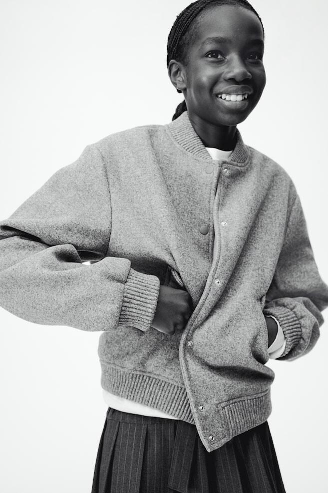 

Куртка пилота из фетровой ткани H&M, серый