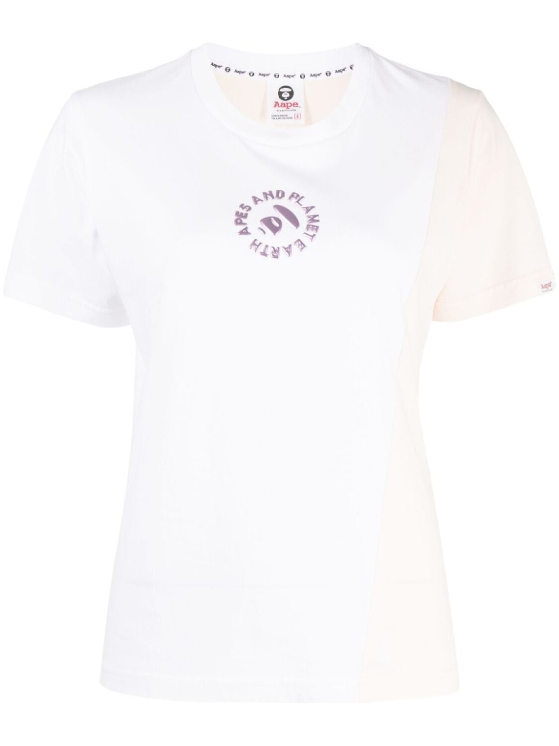 

Футболка с тисненым логотипом AAPE BY *A BATHING APE, белый