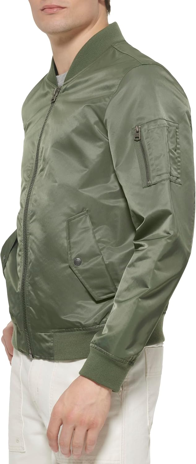 Легкая мужская куртка-бомбер Levi's MA-1 Flight на молнии, Thyme Ma-1 Unfilled — фото 4