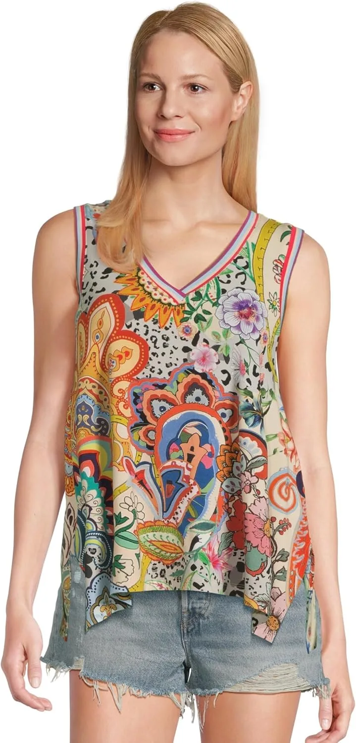 

Джонни Вас Женская Футболка The Janie Favorite V-Neck Johnny Was