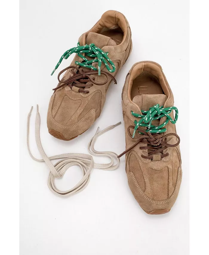 Селина Кроссовки из замши и кожи (женские) Forever & Always Shoes, коричневый/бежевый — фото 2