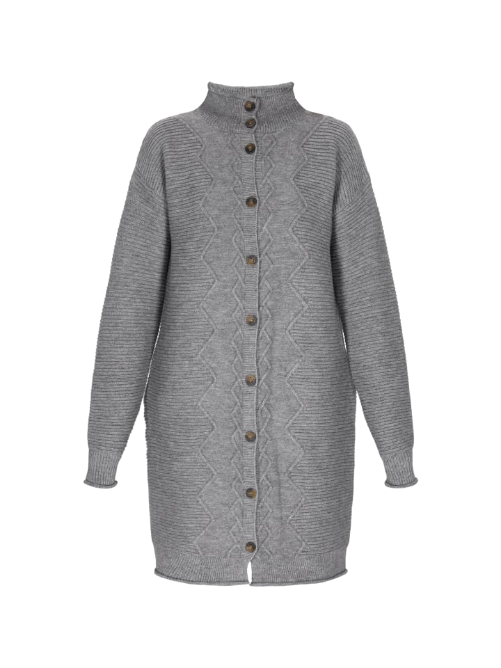 

DreiMaster Женский кардиган серого меланжевого цвета