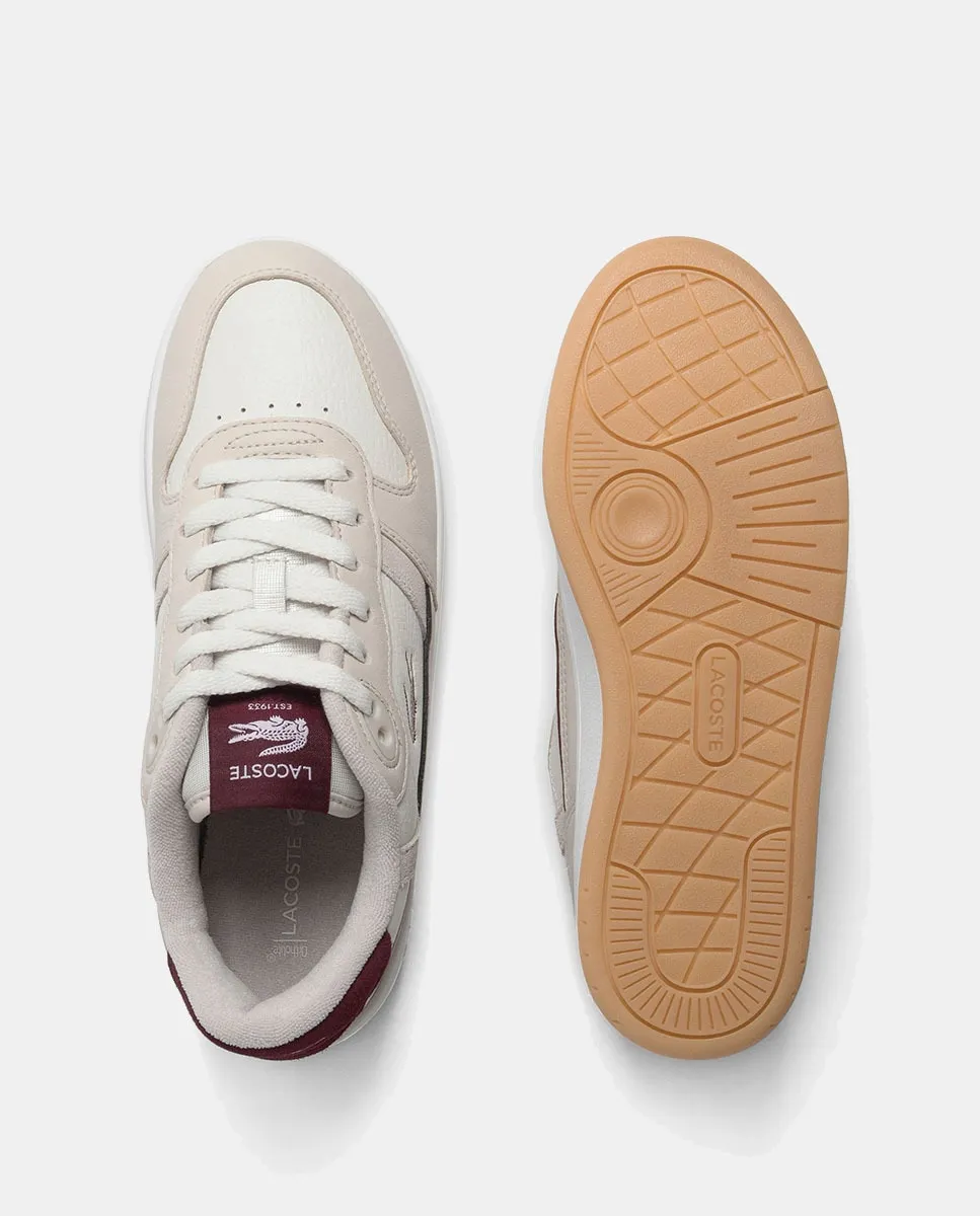 Женские кроссовки T-Clip из кожи Lacoste, серый — фото 4