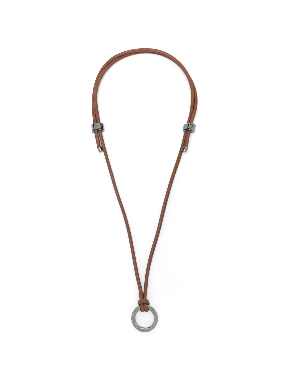 

Ожерелье с кулоном-брелоком Brunello Cucinelli, коричневый