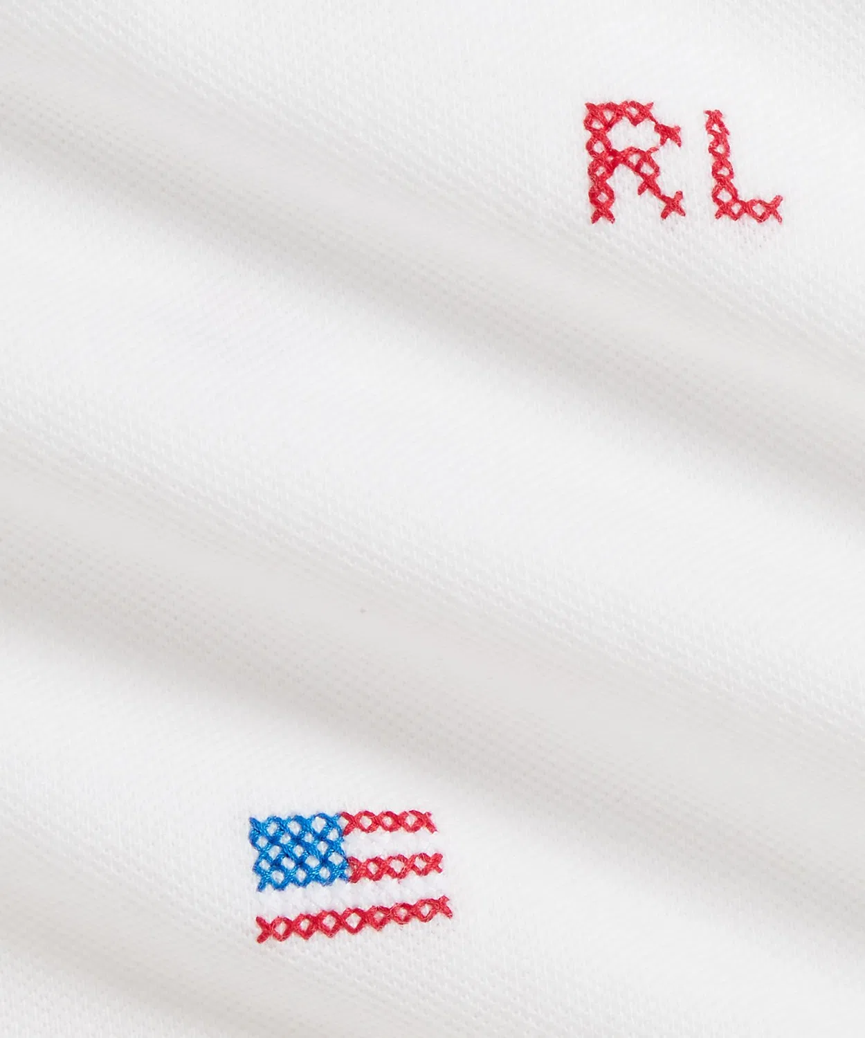 Платье-поло с вышивкой и шорты Ralph Lauren, белый — фото 3