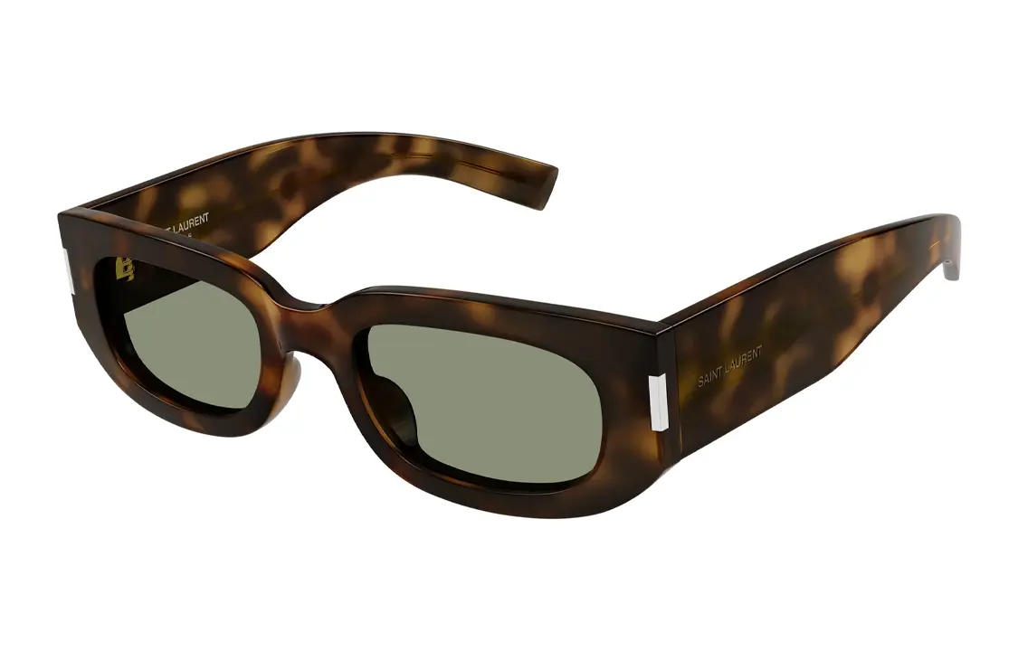 

Солнцезащитные очки в прямоугольной оправе Saint Laurent, tortoiseshell