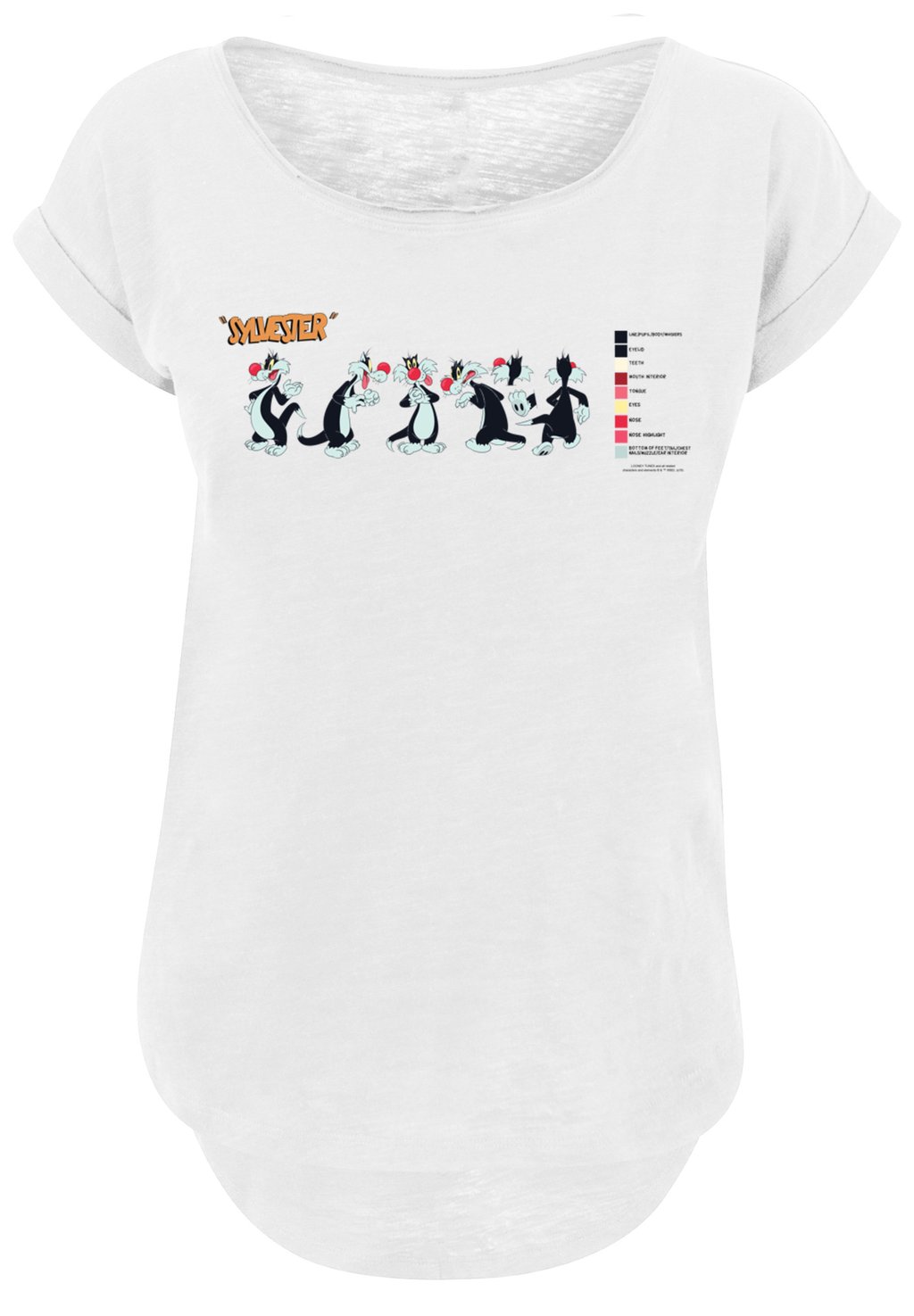

Футболка с принтом LOONEY TUNES SYLVESTER COLOUR CODE F4NT4STIC, молочный