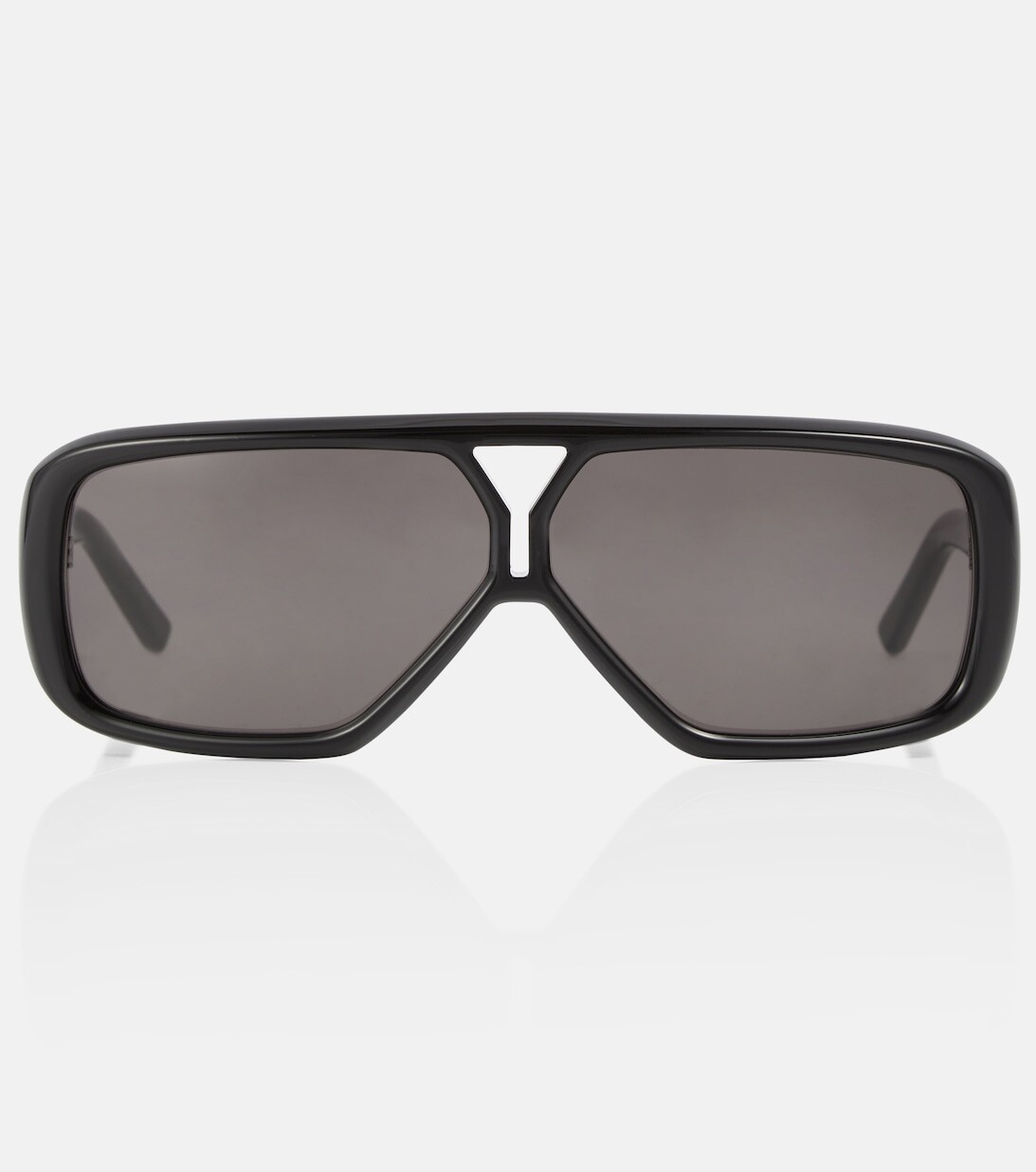 

Солнцезащитные очки SL 569 Y с плоскими бровями Saint Laurent, черный