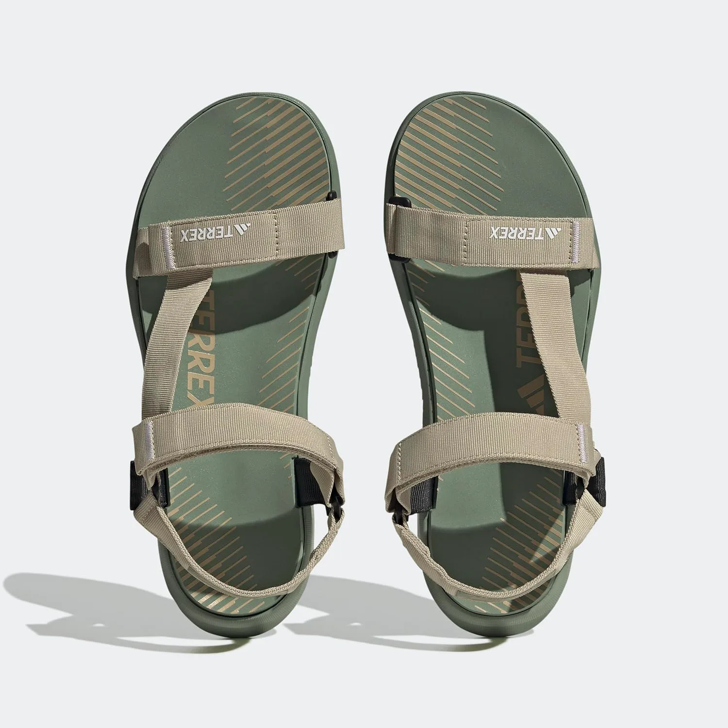 Мужские сандалии Adidas Terrex Hydroterra Light River повседневные - черные, серебристо-зеленый/серебристо-зеленый — фото 3