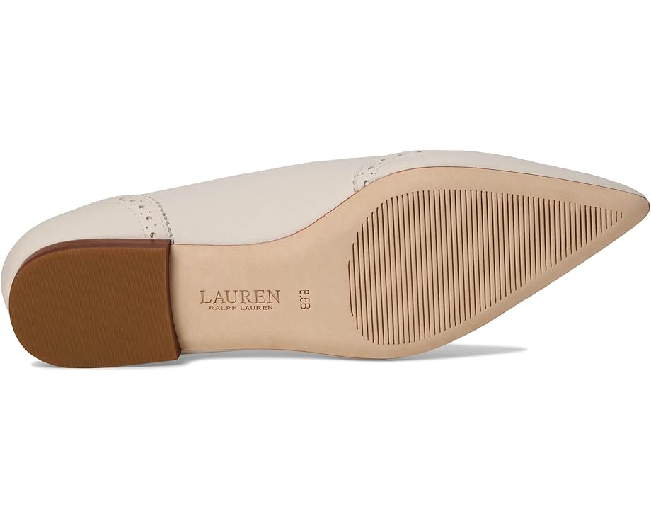 Балетки Lauren Ralph Lauren Loraine Nappa Leather Ballet Flat, цвет Soft White/Soft White — фото 3