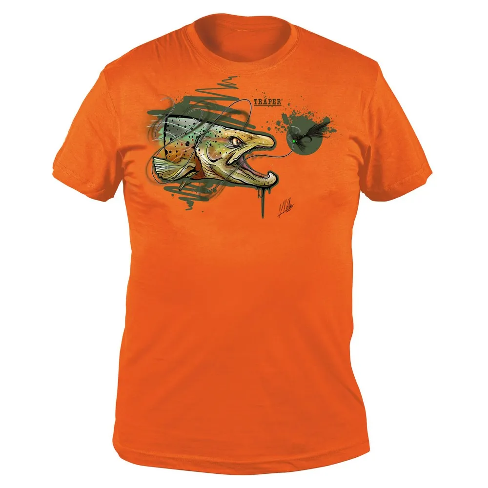 

Футболка с коротким рукавом Traper Fly Art Trout, оранжевый