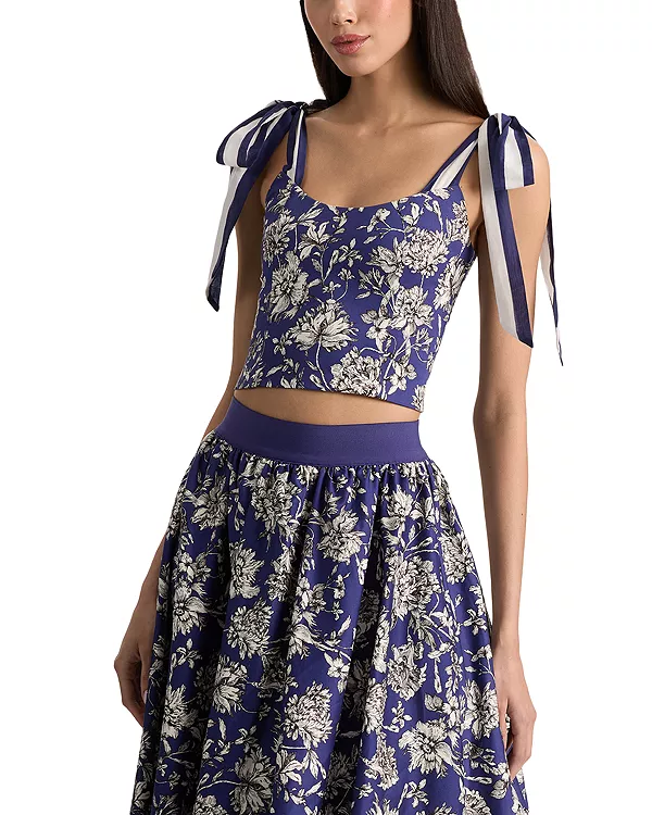 

Топ Blanca с завязками на плечах Alice And Olivia, синий