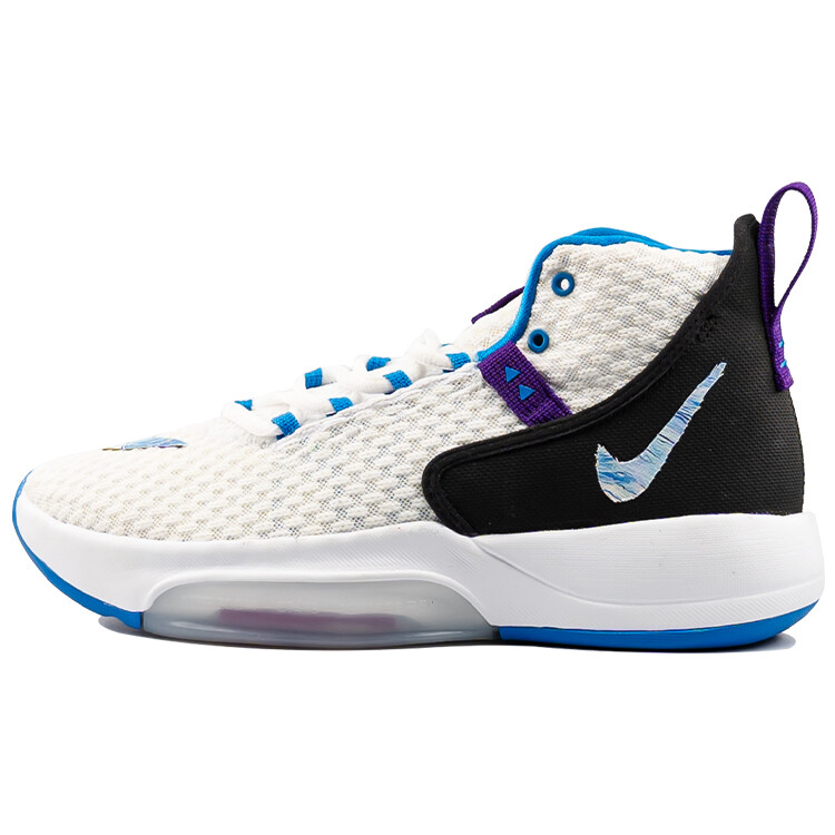 

Баскетбольные кроссовки Zoom Rize 1 унисекс средней высоты, синие/бежевые Nike