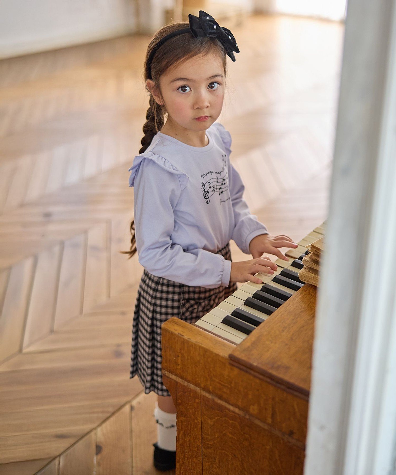 Футболка с длинным рукавом 7days Print ANY KIDS, Saxophone Blue x Musical Note [073] — фото 4