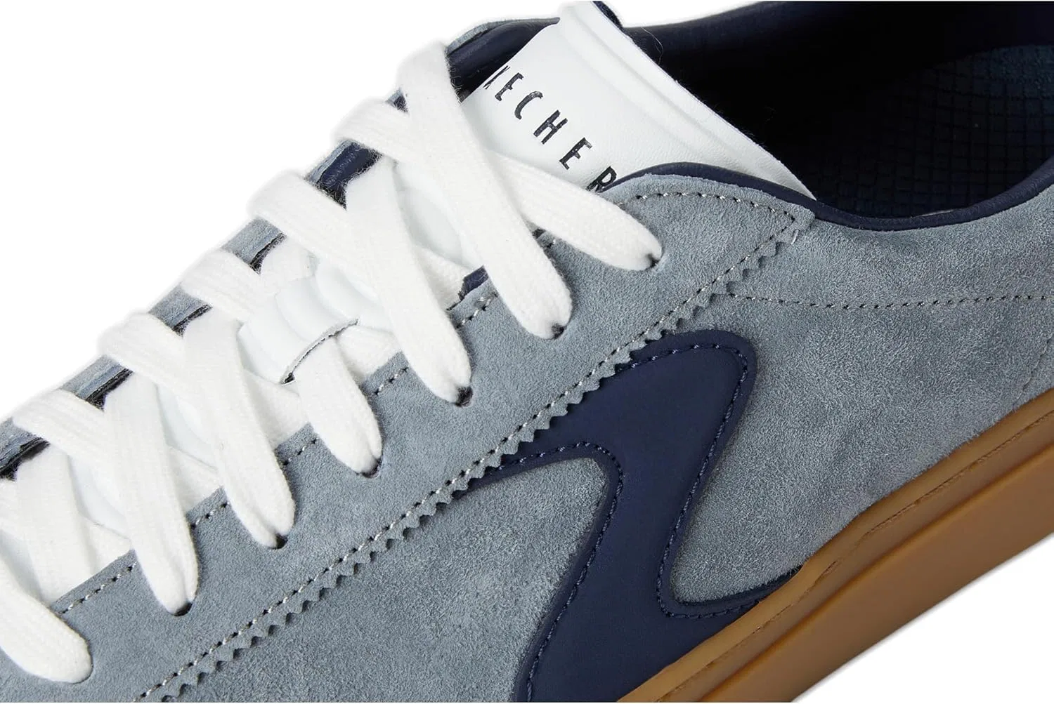 Мужские кроссовки Skechers Arch Fit Legend Hamor, Grey Pig Suede Duraleather Navy Trim — фото 2