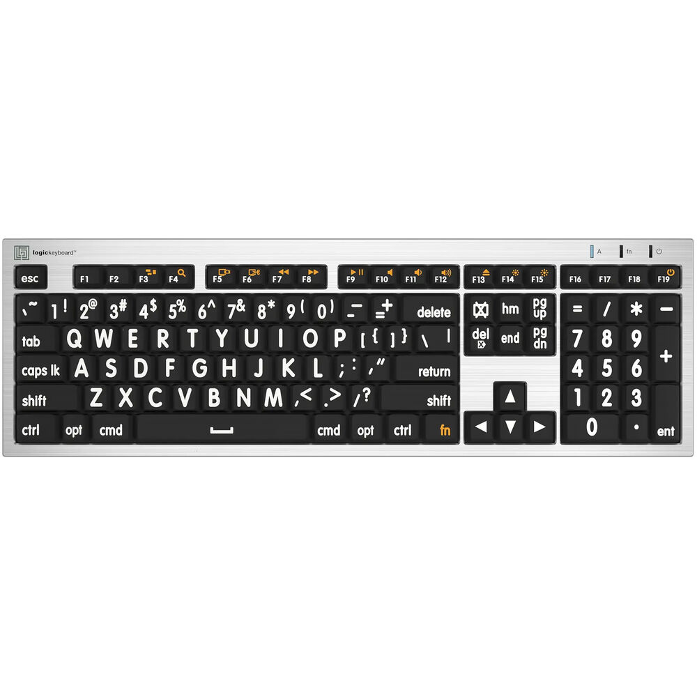 

Клавиатура Logickeyboard ALBA для Mac Pro с американским английским шрифтом (белая на черном фоне)