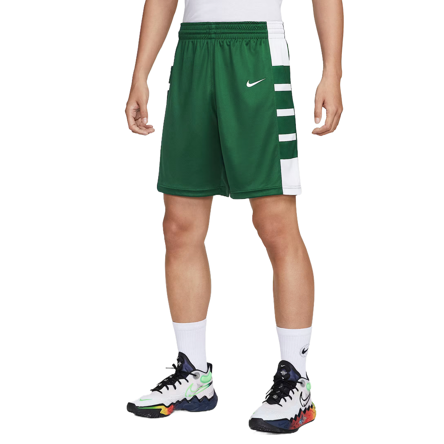 Nike Мужские повседневные шорты Dri Fit темно-зеленые — фото 4