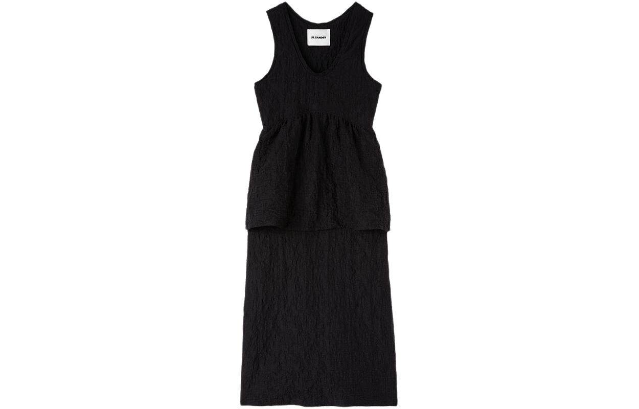 

Безрукавное миди-платье JIL SANDER, черное