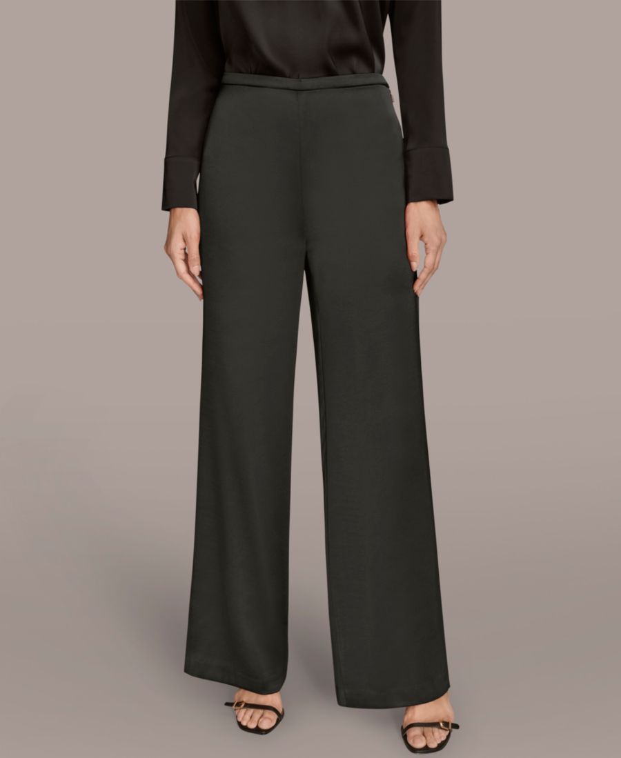 

Женские брюки с широкими штанинами Donna Karan New York, Black