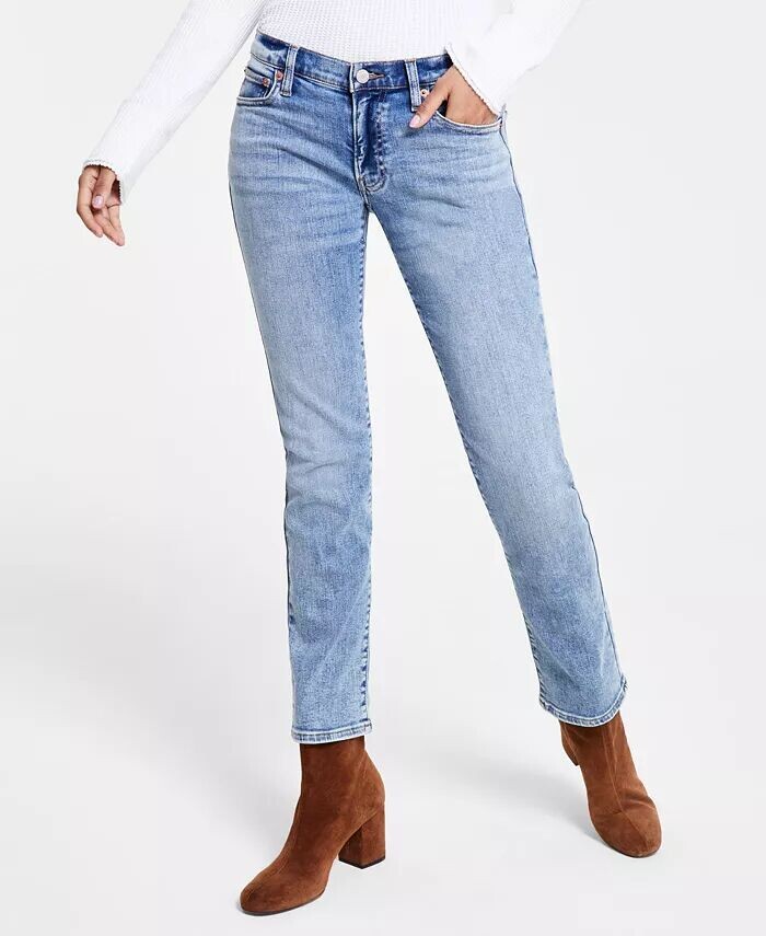 

Женские милые прямые джинсы Lucky Brand, синий