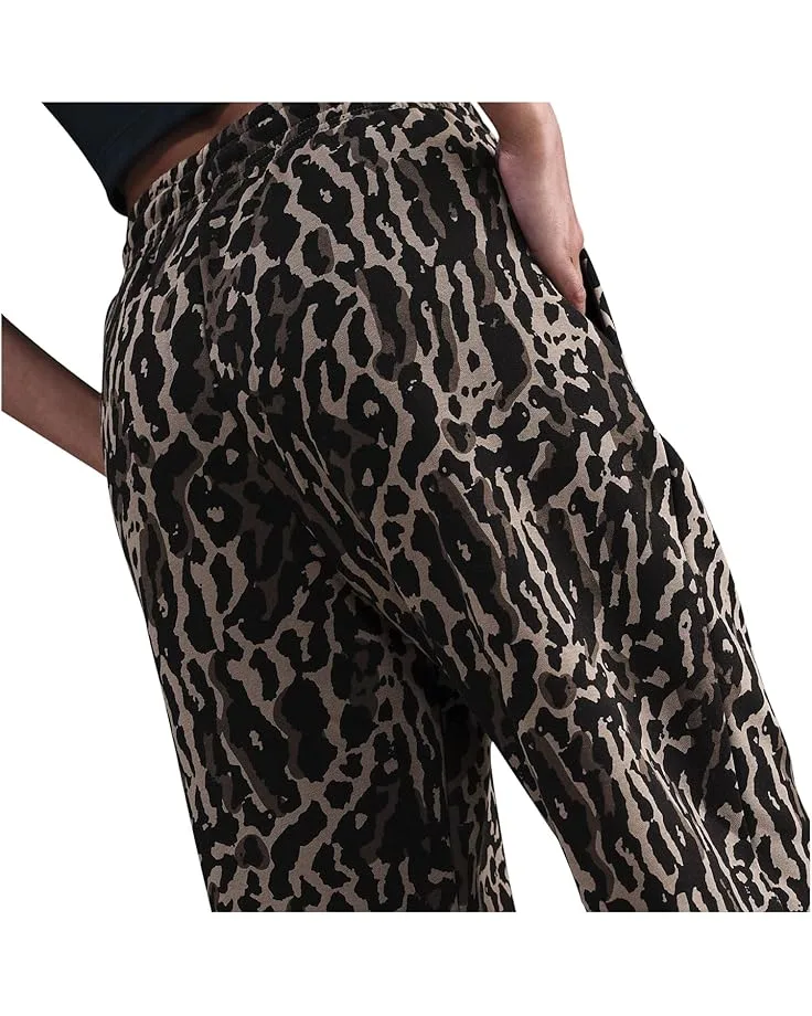 Брюки Nike Sportswear Phoenix Fleece High-Rise Oversized All Over Print Pants, Black/Ironstone/Black — фото 3