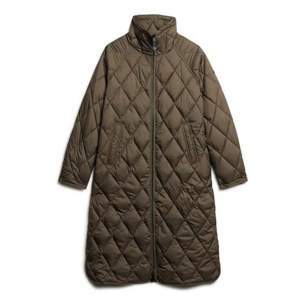

Куртка Superdry Superlong Quilt Liner, зеленый
