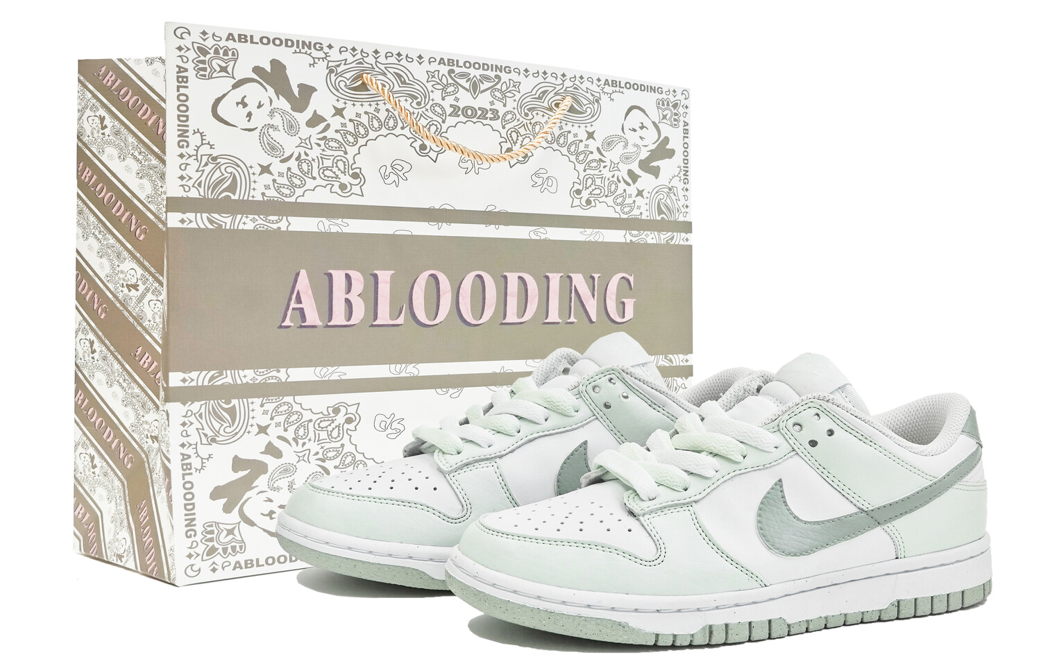 

Кроссовки Nike Dunk Skateboard Shoes Women's Low-Top Green White