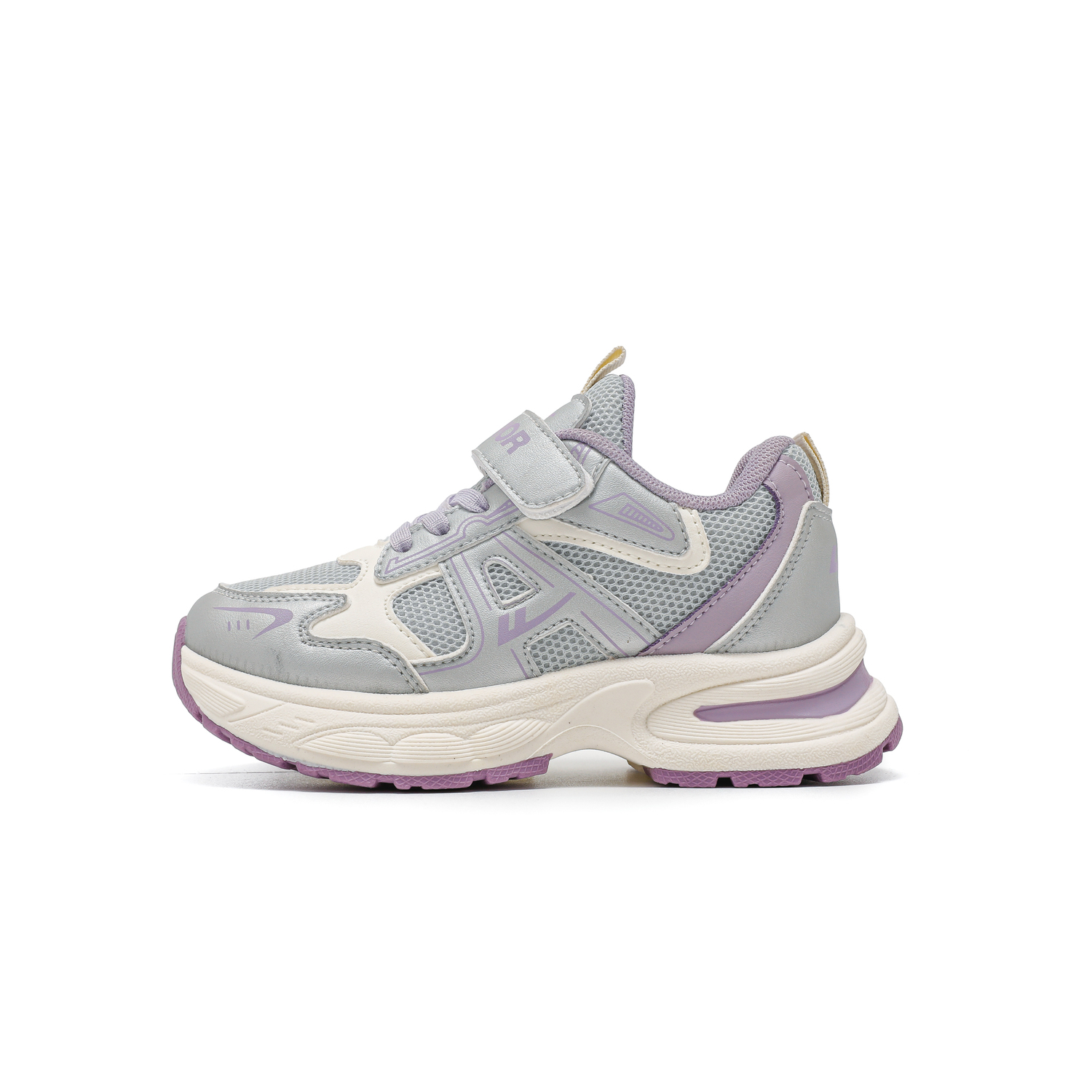 Детские дышащие кроссовки Mid top для детей 3-7 лет WARRIOR, серебро серый — фото 3